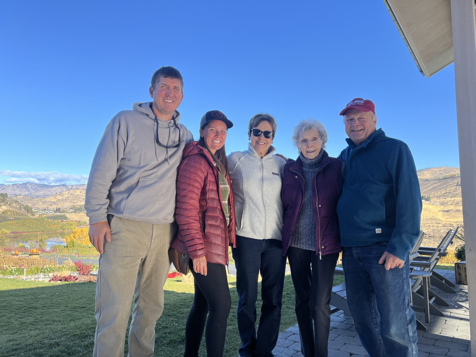 A full circle moment as Jeana and I pose with our High School FFA teacher, his wife and her mother. A Valentines Love Story.
