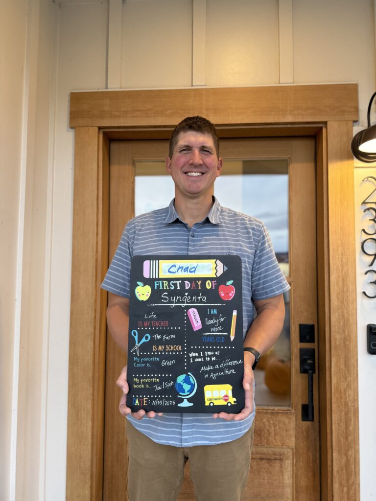 Chad's 1st Day at Syngenta!